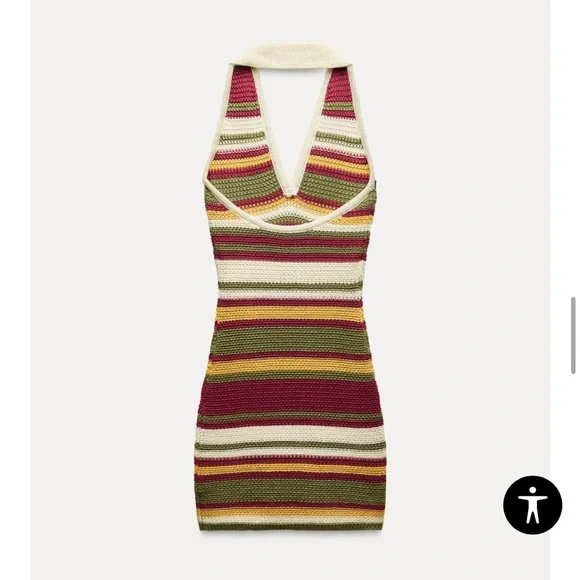 Striped Halter Knit Top - Picture 3 of 5